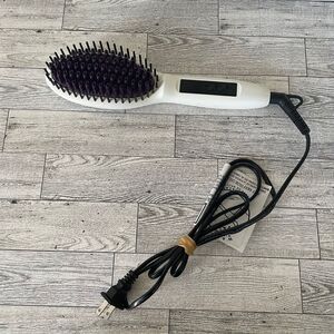 InStyler Straightening Brush Womens‎ OS White Ceramic Ionic Heated 450F 00484